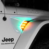 XK Glow XKchrome JEEP Air Vent Light Light RGB + Amber Turn Signal & Running