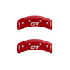 MGP 4 Caliper Covers Engraved Front Mustang Engraved Rear SN95/GT Red finish silver ch