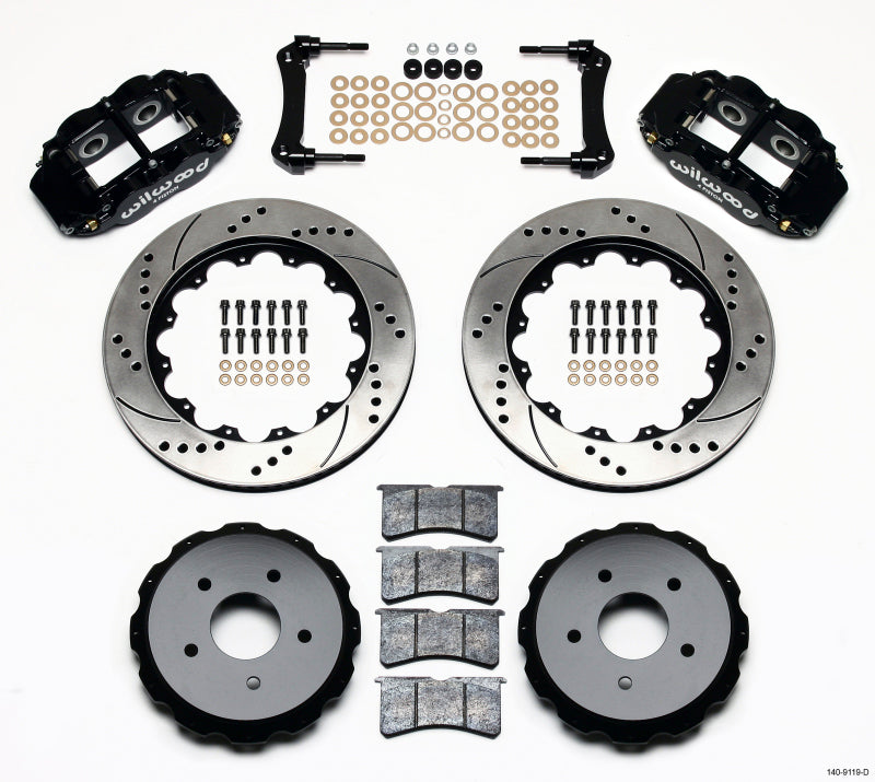 Wilwood Narrow Superlite 4R Rear Kit 14.00in Drilled 97-04 Corvette C5/Z06 05-13 C6