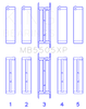 King Ford V8 351ci 5.8L 400ci 6.6L 16V (Size STD) Performance Main Bearing Set