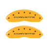 MGP 4 Caliper Covers Engraved Front & Rear C5/Corvette Yellow finish black ch