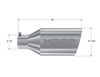 MBRP Universal Tip 8in O.D. Rolled End 4in inlet 18in length T304