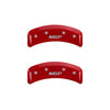 MGP 4 Caliper Covers Engraved Front & Rear MGP Red finish silver ch