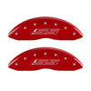 MGP 4 Caliper Covers Engraved Front & Rear Gen 5/SS Red finish silver ch