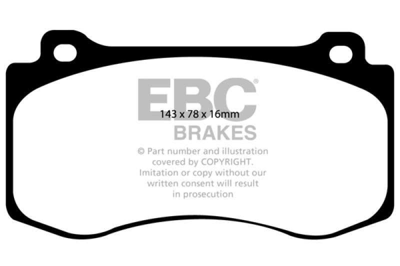 EBC 05-10 Chrysler 300C 6.1 SRT8 Bluestuff Front Brake Pads