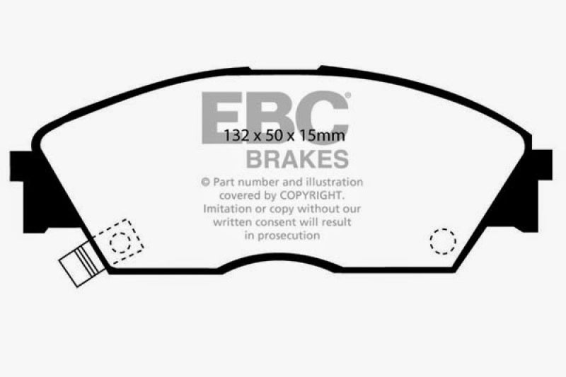 EBC 90-92 Honda Civic CRX 1.6 Si Redstuff Front Brake Pads