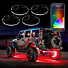 XK Glow Wheel Ring Light Kit XKchrome App controlled w/ Turn Signal Function 4pc 15In