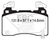 EBC 12+ Tesla Model S Electric Greenstuff Front Brake Pads