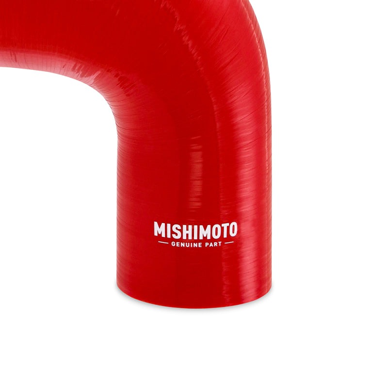 Mishimoto Silicone Reducer Coupler 90 Degree 2.5in to 3.25in - Red