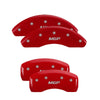 MGP 4 Caliper Covers Engraved Front & Rear Honda Red finish silver ch