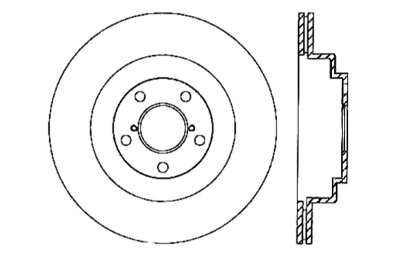 StopTech 06-07 WRX / 05-08 Subaru LGT Rear Drilled Right Rear Rotor