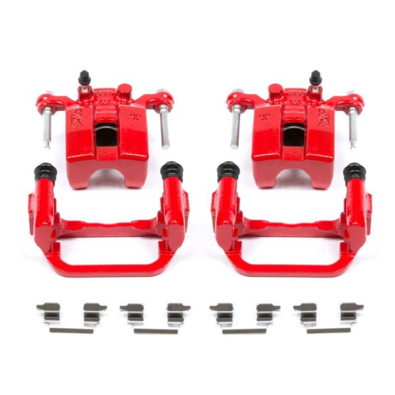 Power Stop 03-05 Infiniti G35 Rear Red Calipers w/Brackets - Pair