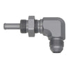 DeatschWerks 8AN Male Flare To 5/16in. Male Barb Bulkhead Adapter 90-Degree (Incl. Nut)