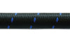 Vibrant -8 AN Two-Tone Black/Blue Nylon Braided Flex Hose (20 foot roll)