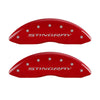 MGP 4 Caliper Covers Engraved Front & Rear Stingray Red finish silver ch