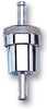 Russell Performance Chrome Street Fuel Filter (3in Length 1-1/8in diameter 5/16in inlet/outlet)