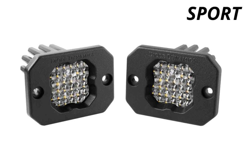 Diode Dynamics Stage Series C1 LED Pod Sport - White Flood Flush BBL (Pair)