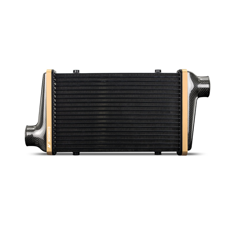 Mishimoto Universal Carbon Fiber Intercooler - Matte Tanks - 600mm Gold Core - C-Flow - BL V-Band