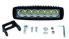 Hella Value Fit Mini 6in LED Light Bar - Flood Beam Pedestal