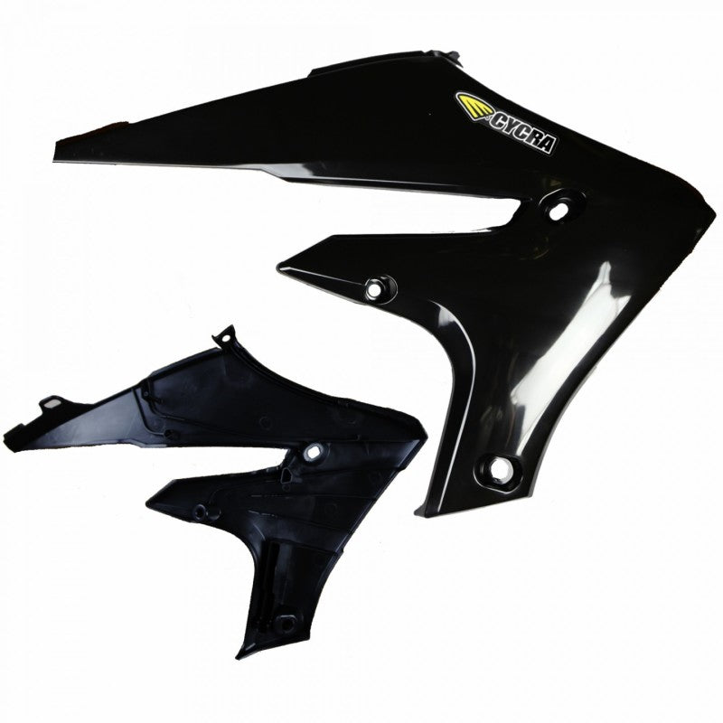 Cycra 20+ Yamaha WR250F Powerflow Radiator Shrouds - Black