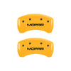 MGP 4 Caliper Covers Engraved Front & Rear MOPAR Yellow finish black ch