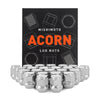 Mishimoto Steel Acorn Lug Nuts M14 x 1.5 - 24pc Set - Chrome