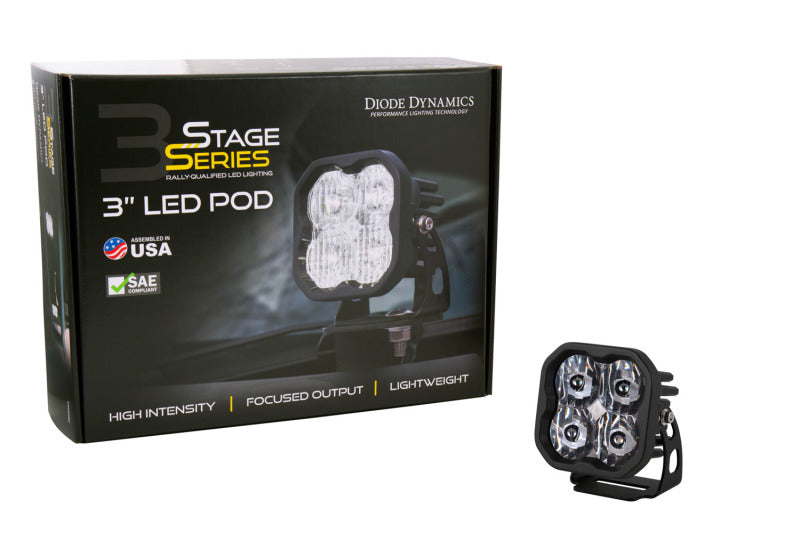 Diode Dynamics SS3 LED Pod Pro - White SAE Driving Standard (Single)