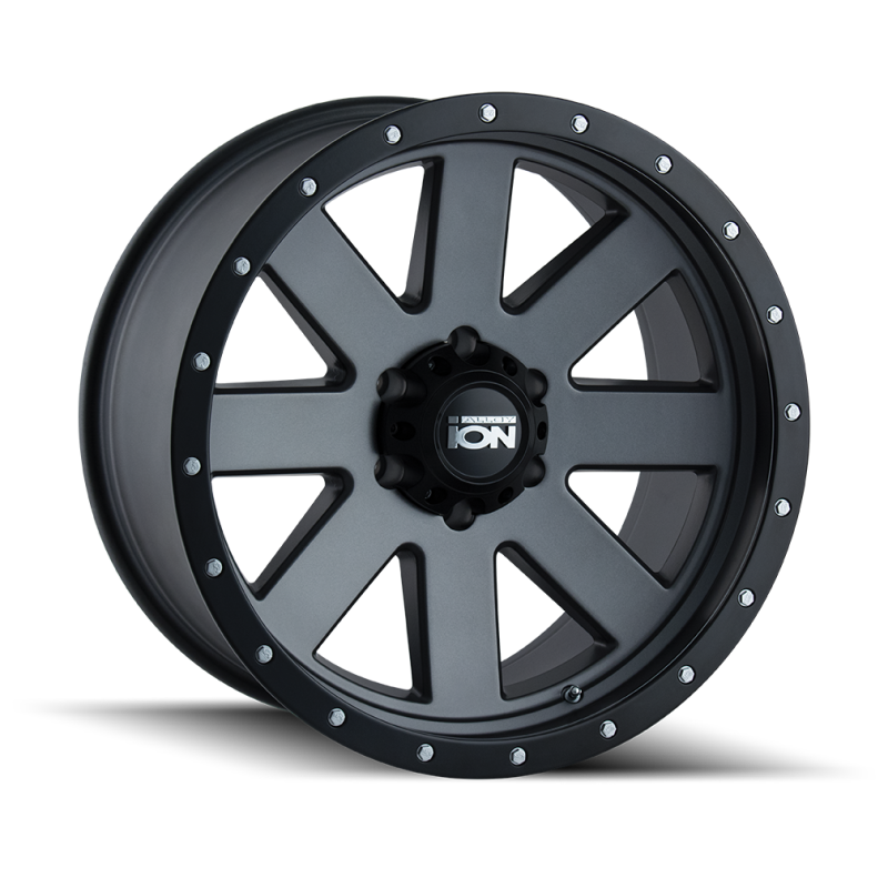 ION Type 134 20x9 / 5x150 BP / 18mm Offset / 110mm Hub Matte Gunmetal/Black Beadlock Wheel