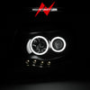 ANZO 2005-2011 Toyota Tacoma Projector Headlights w/ Halo Black