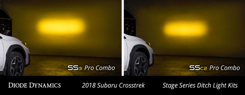 Diode Dynamics 18-21 Subaru Crosstrek Stage Series 2in LED Ditch Light Kit Sport - White Combo