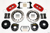 Wilwood AERO4 Rear P-Brake Kit 14.00in Drill Red Ford 8.8 w/2.5in Offset-5 Lug