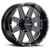 Raceline 940M Hostage 18x9in / 8x165.1 BP / 0mm Offset / 125.2mm Bore - Black & Milled Wheel