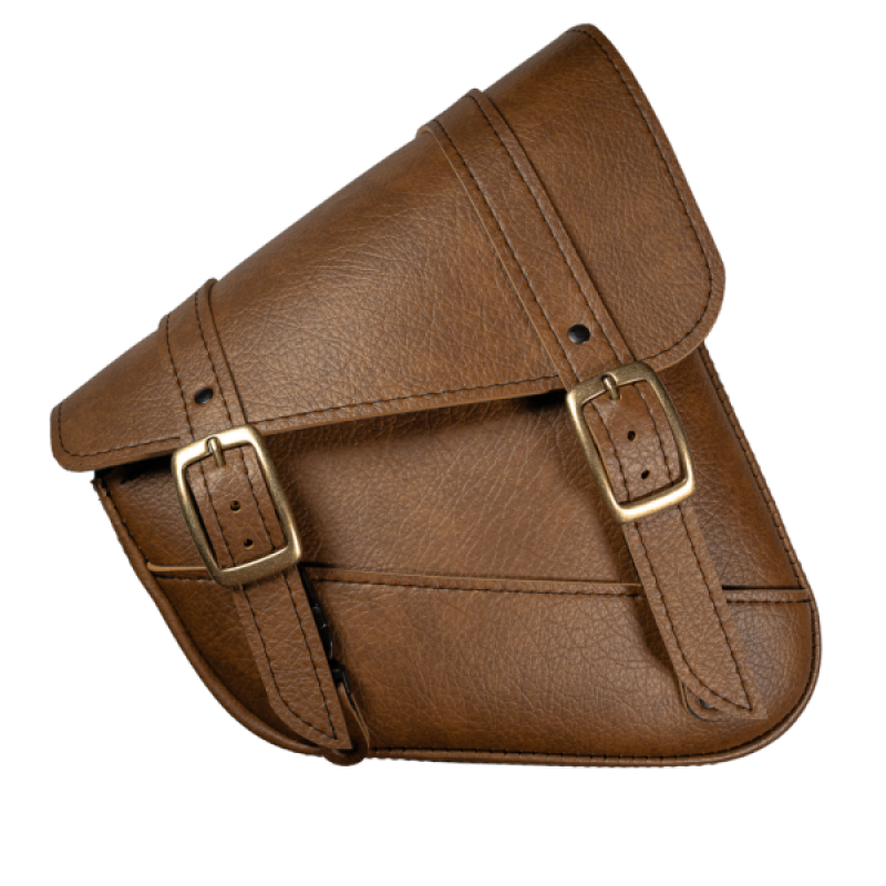 Willie & Max HD Sportsters, Custom Hard Tails Brass Monkey Swingarm Bag Dual Shock - Warm Brown