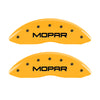 MGP 4 Caliper Covers Engraved Front & Rear MOPAR Yellow finish black ch