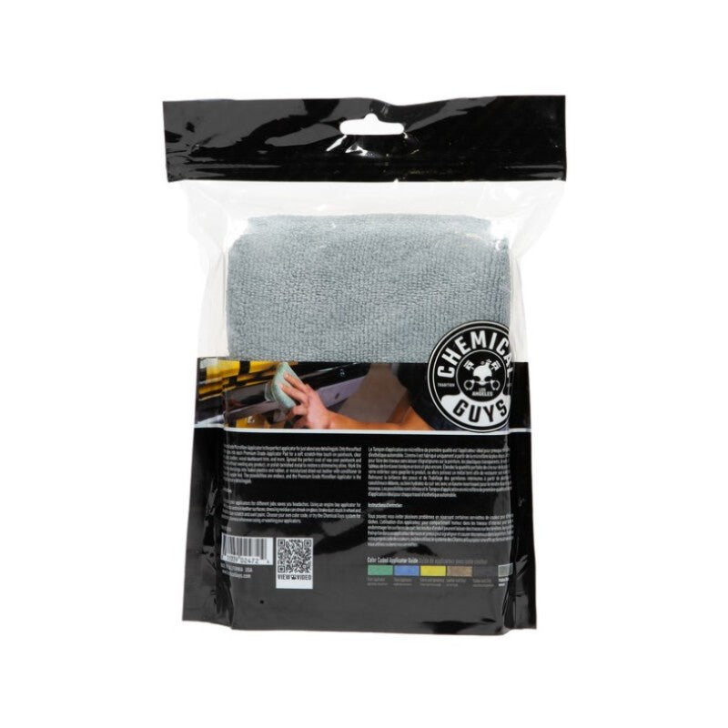 Chemical Guys Workhorse Microfiber Applicator - 5in x 3in x 1.5in - Gray - 2 Pack