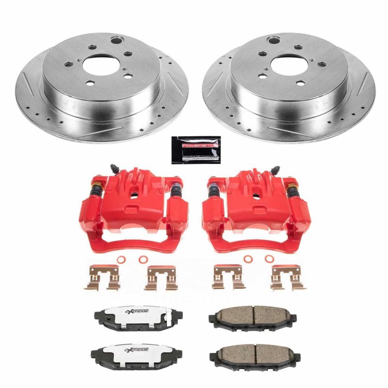 Power Stop 16-19 Subaru Crosstrek Rear Z26 Street Warrior Brake Kit w/Calipers