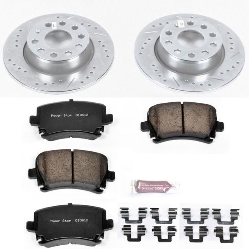 Power Stop 2013 Audi A3 Quattro Rear Z23 Evolution Sport Brake Kit