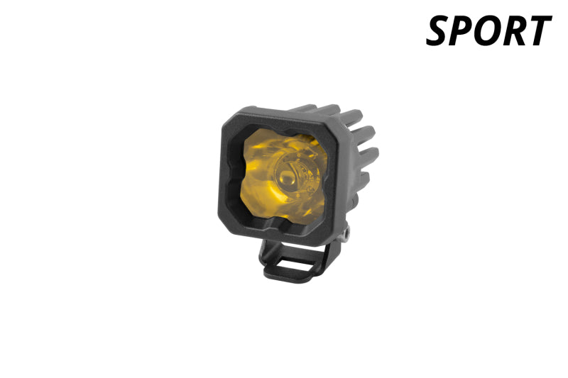 Diode Dynamics Stage Series C1 LED Pod Sport - Yellow Flood Standard ABL Each