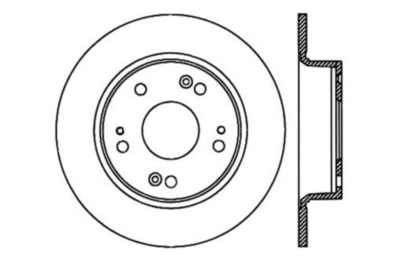 StopTech 05-17 Honda Accord / 16-17 HR-V / 09-14 Acura TSX Cryo Sport Drilled Rear Left Rotor