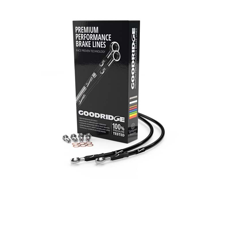 Goodridge 2012 Harley-Davidson XL1200CP (Drag Bar) Clear Front Brake Line w/Black Fitting