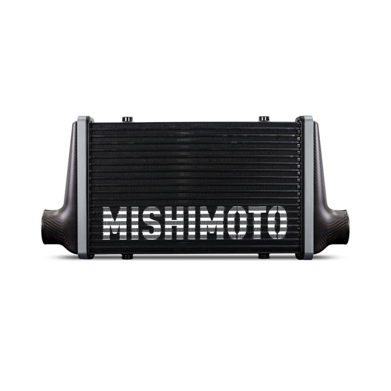 Mishimoto Universal Carbon Fiber Intercooler - Gloss Tanks - 450mm Black Core - C-Flow - G V-Band