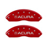 MGP 4 Caliper Covers Engraved Front & Rear Acura Red finish silver ch