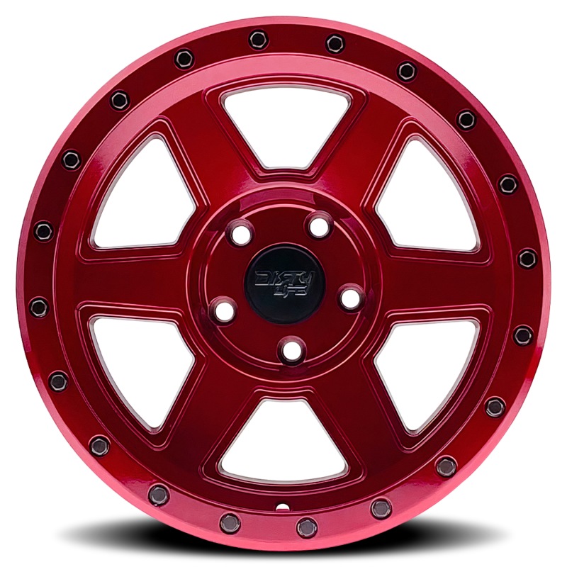 Dirty Life 9315 Compound 17x9 / 5x127 BP / -12mm Offset / 78.1mm Hub Crimson Candy Red Wheel