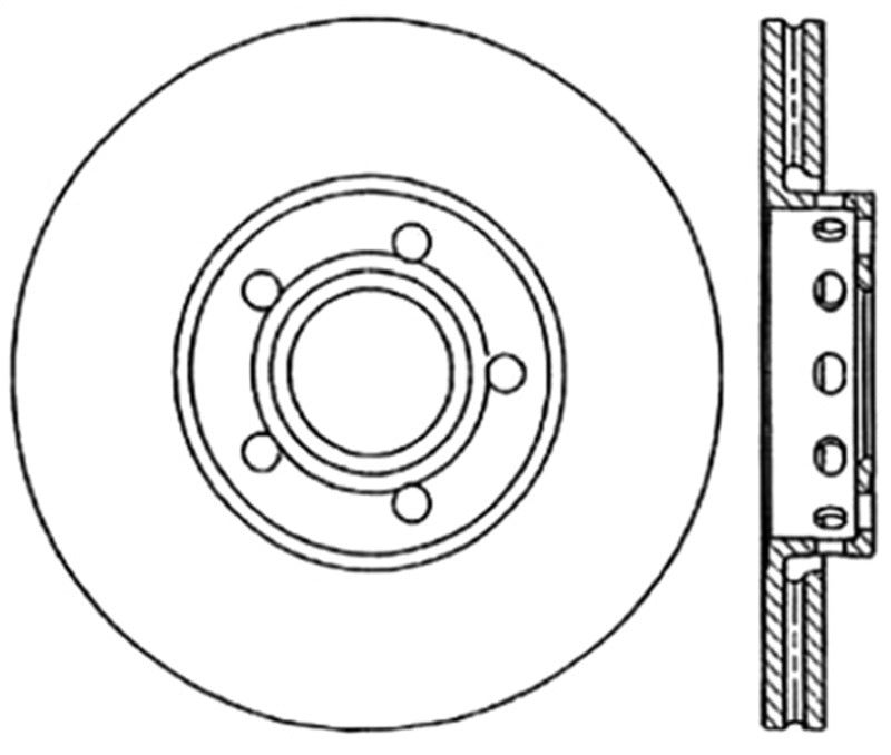 StopTech 96-7/04 Audi A4 / 95-01 A6 / 7/98-05 VW Passat Left Front Drilled Rotor