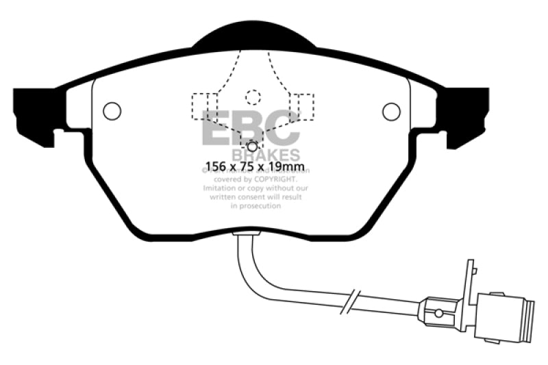 EBC 91-94 Audi 100 Quattro 2.8 (ATE) Redstuff Front Brake Pads