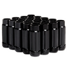 BLOX Racing 12-Sided P17 Tuner Lug Nuts 12x1.25 - Black Steel - Set of 20