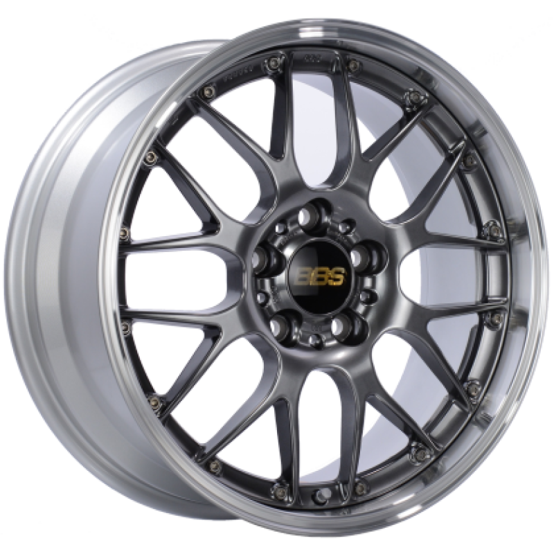 BBS RS-GT 19x8 5x114.3 ET45 Diamond Black Center Diamond Cut Lip Wheel - 82mm PFS Required