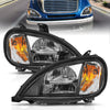 ANZO 1996-2013 Freightliner Columbia LED Crystal Headlights Black Housing w/ Clear Lens (Pair)