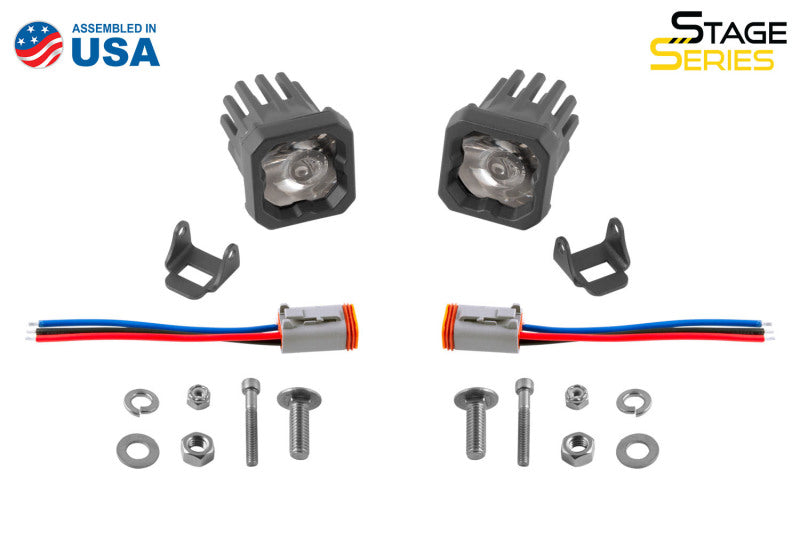 Diode Dynamics Stage Series C1 LED Pod Sport - White Wide Standard BBL (Pair)