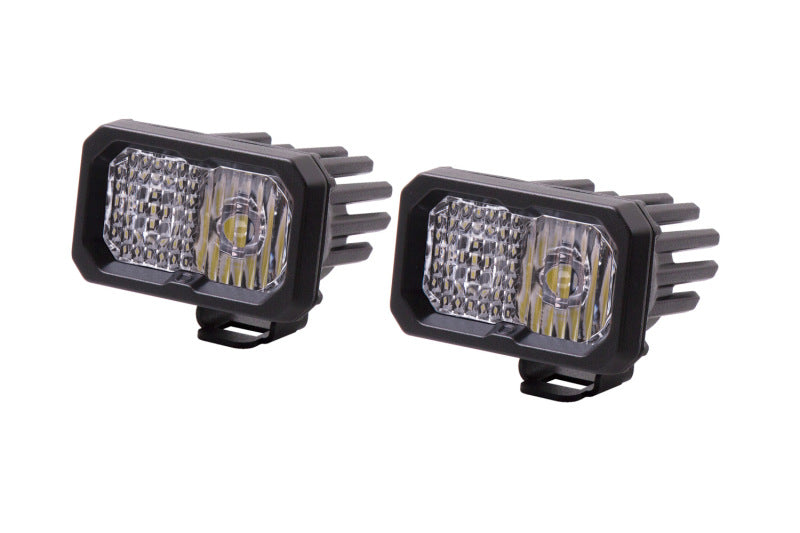 Diode Dynamics Stage Series 2 In LED Pod Pro - White Combo Standard RBL (Pair)